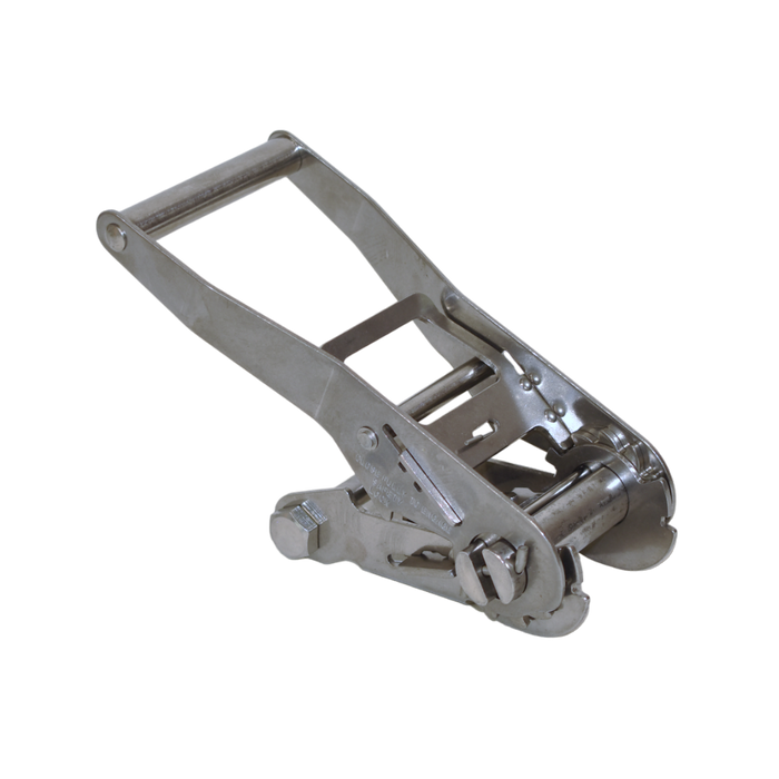 Long & Wide Handle Stainless Steel Ratchet for 2" webbing | 8,800 Lbs. Breaking Strength