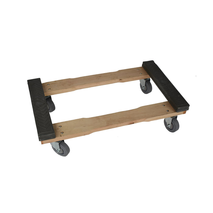 Rubber Cap Moving Dolly: 18" x 32" with 4" Wheels