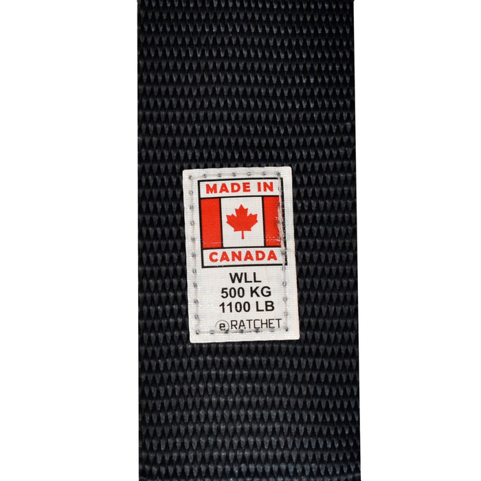 2" X 10' Short & Wide Handle Ratchet Strap w/ Heavy Duty Vinyl Coated S-Hook & Flat Snap Hook | 3,300 Lbs. Breaking Strength