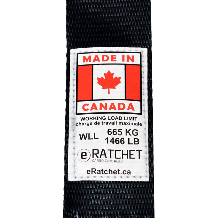 2" X 10' Short & Wide Handle Ratchet Strap w/ Flat Snap Hooks | 4,400 Lbs. Breaking Strength