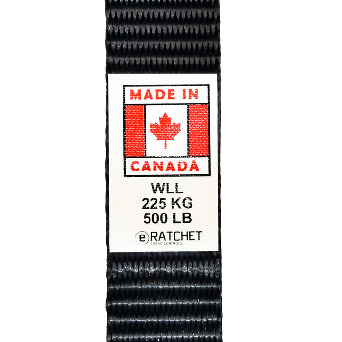 1" x 6' Motorcycle Tie-Down Handlebar Cam Buckle Strap with S-Hooks & Pull Loops | 1,500 Lbs. Breaking Strength