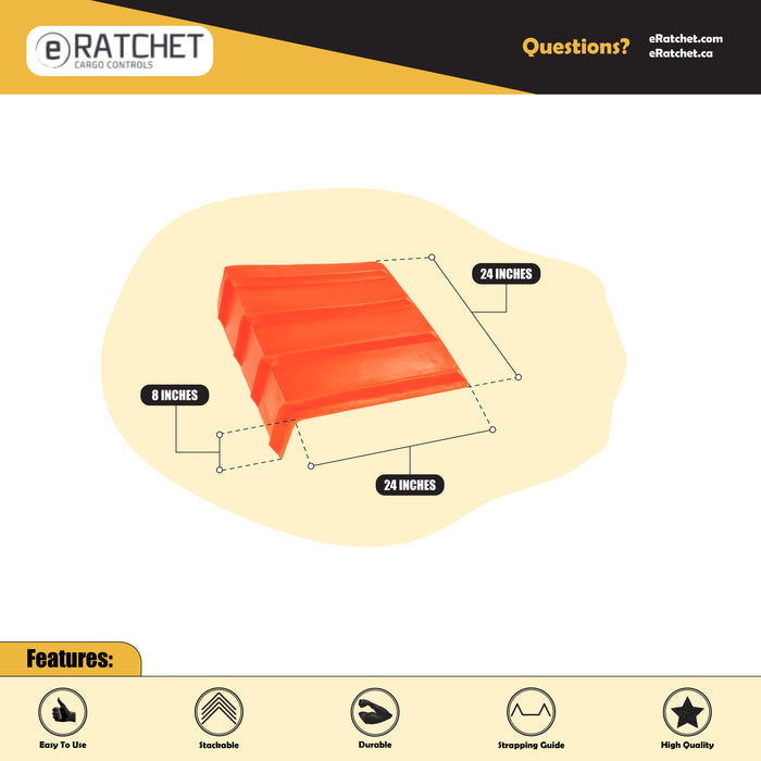 24" Wide x 24" Drop VeeBoard® Brickguard® Corner Protector (9" x 24" x 24")