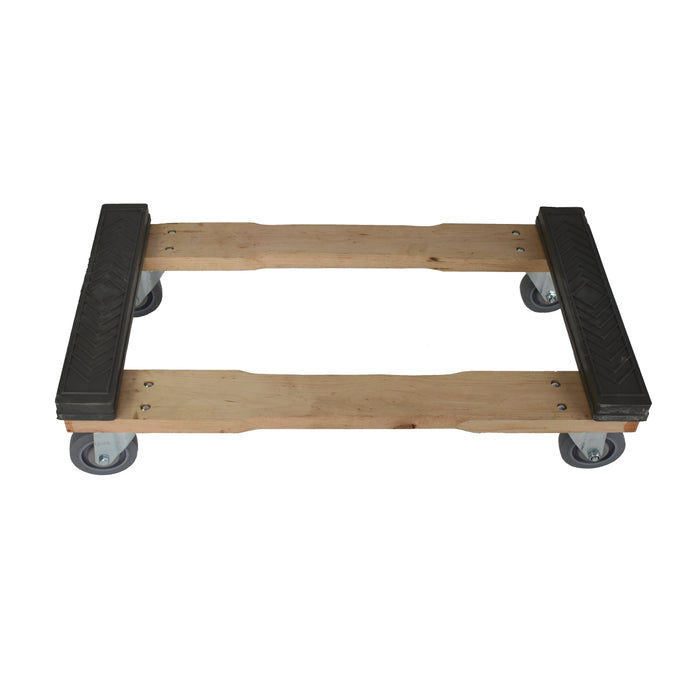 Rubber Cap Moving Dolly: 18" x 32" with 4" Wheels