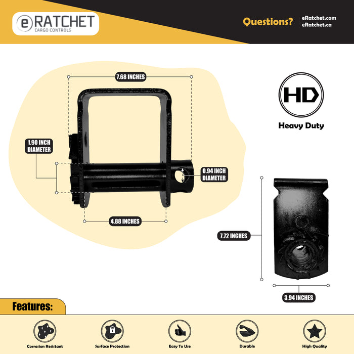 4" Storable Sliding C Channel Winch